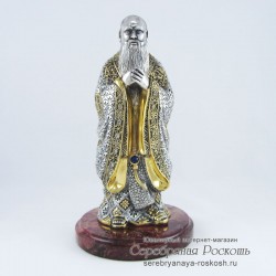 Серебряная статуэтка Конфуций