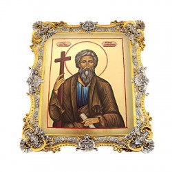 Икона в серебряном окладе Андрей Первозванный