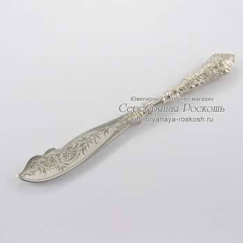 Десертный нож из серебра Бахус