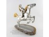 Статуэтка из серебра Девушка на лошади