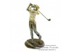 Серебряная статуэтка девушка играющая в гольф