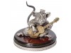 Серебряная статуэтка Крыса с гитарой - маленькая