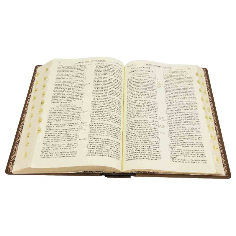 Библия в кожаном переплете на украинском языке 