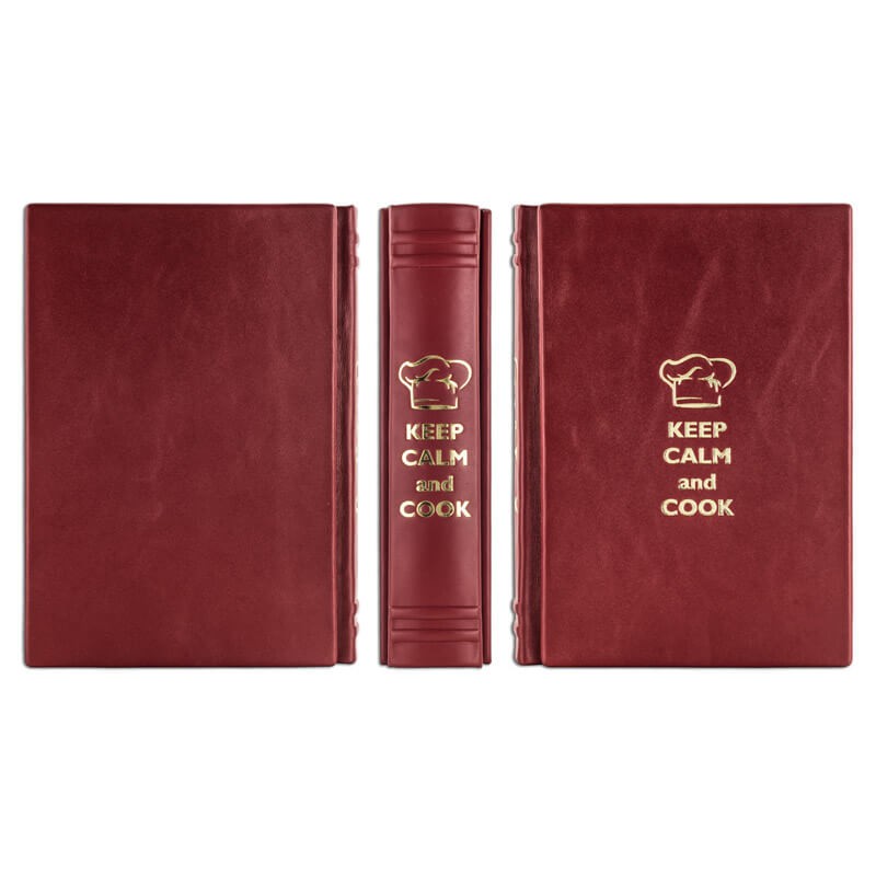Книга для записи кулинарных рецептов в кожаном переплете