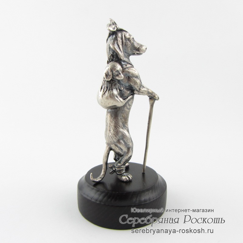 Серебряная статуэтка Бедная Собачка