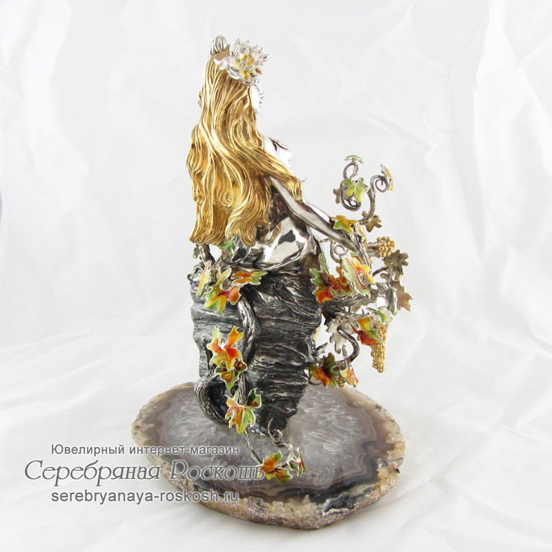Серебряная статуэтка Девушка Осень