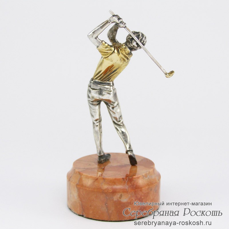 Серебряная статуэтка Игрок в гольф