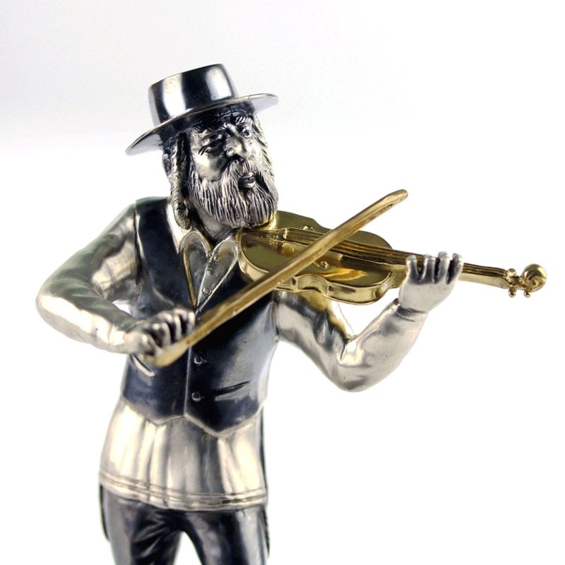 Серебряная статуэтка Музыкант со скрипкой