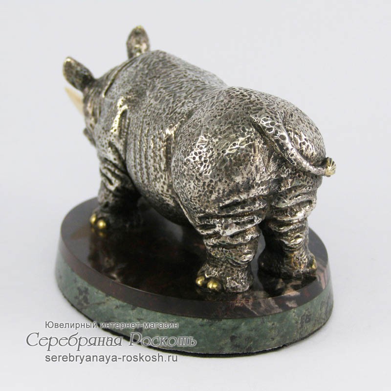 Статуэтка из серебра Носорог