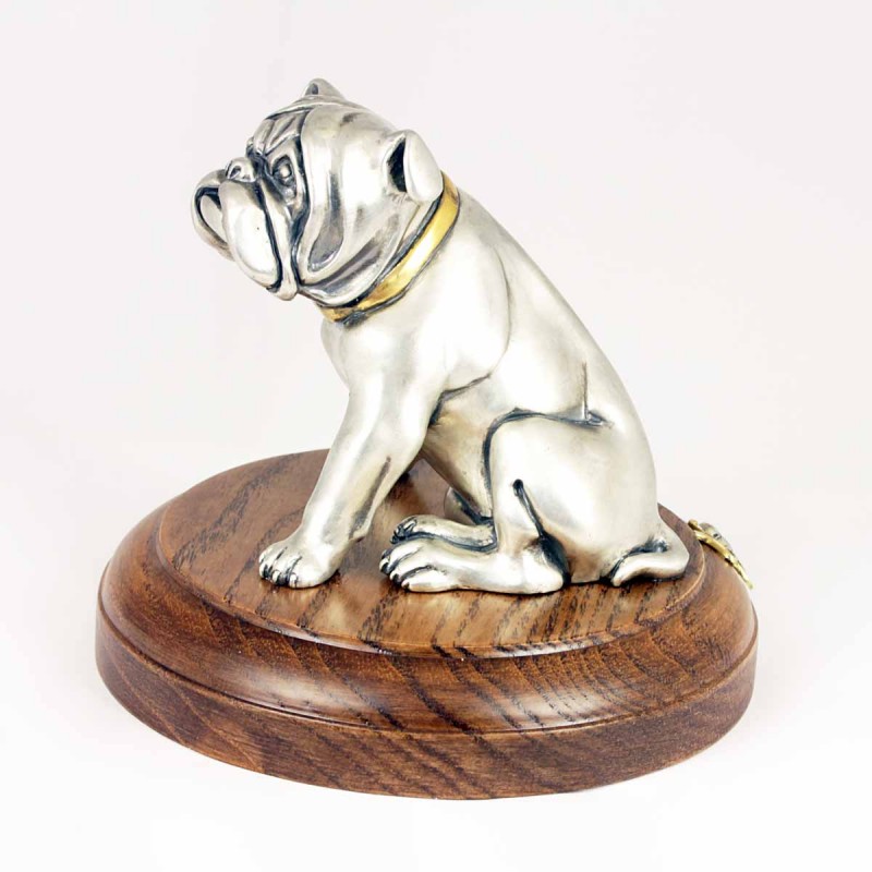 Серебряная статуэтка собака Бульдог